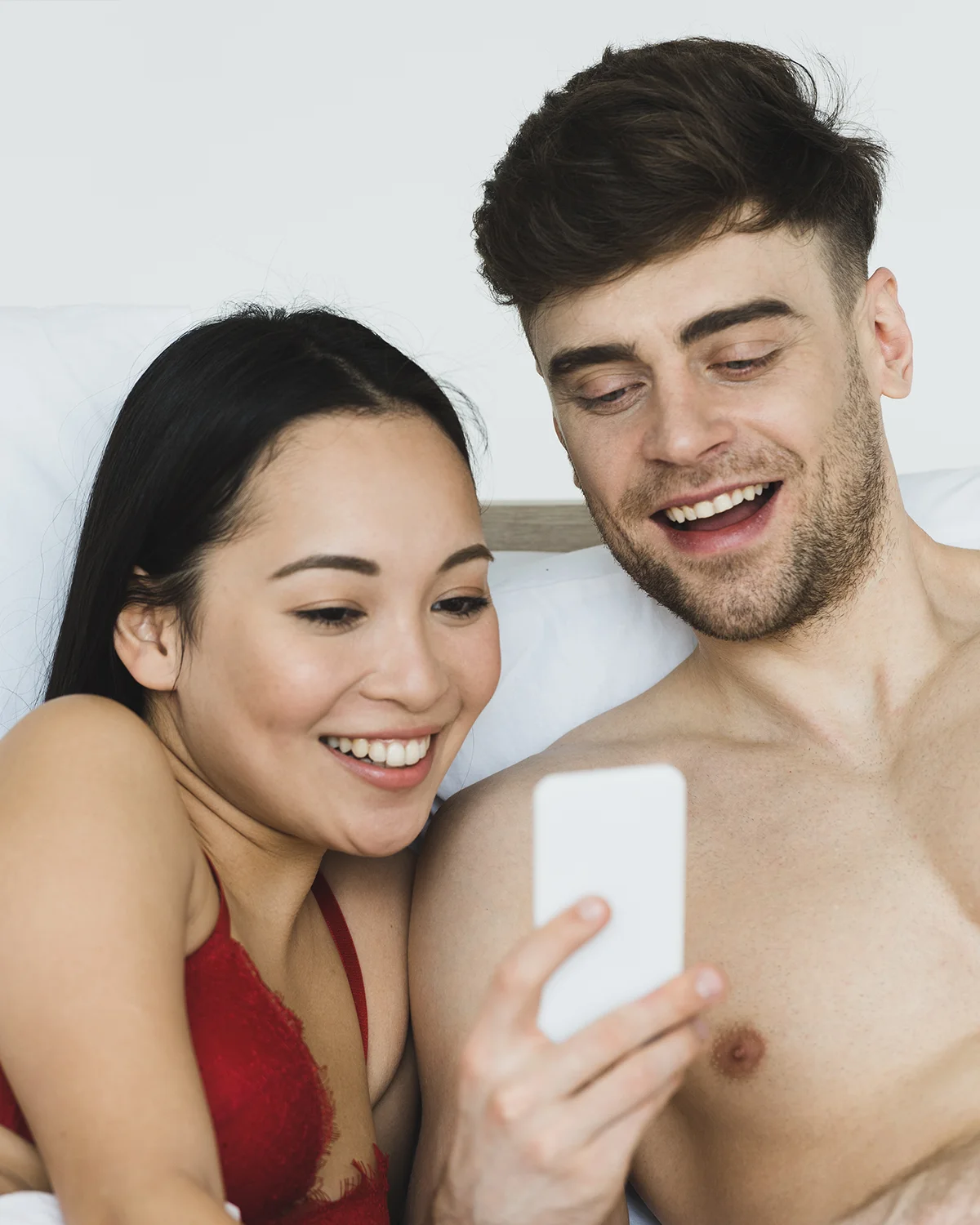 Couple connecting naturally