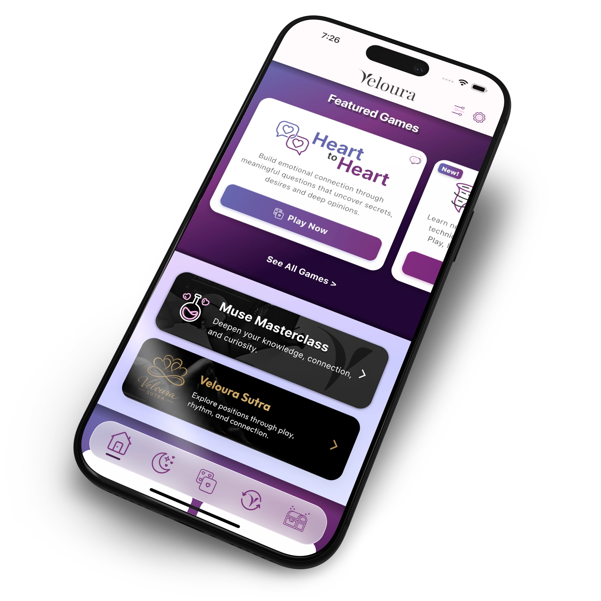 Veloura app features